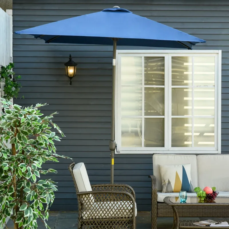 6.5x10ft Rectangle Tilt Patio Umbrella - Dark Blue