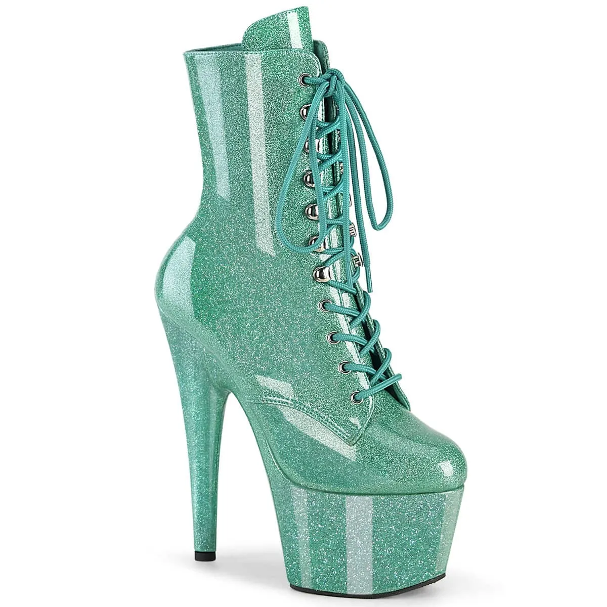 ADORE-1020GP Aqua Glitter Calf High Boots