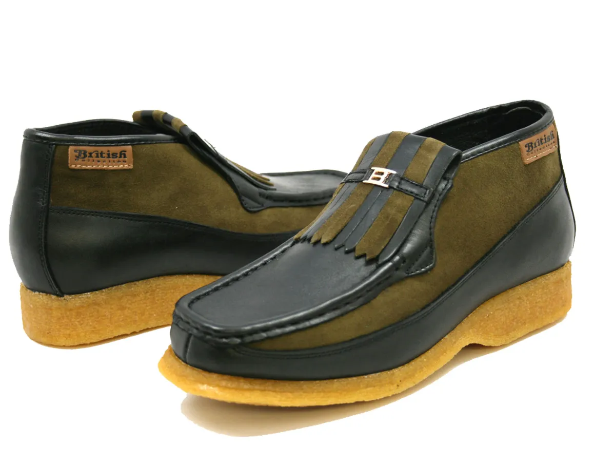 Apollo Leather & Suede - Handmade British Shoe with Crepe Sole