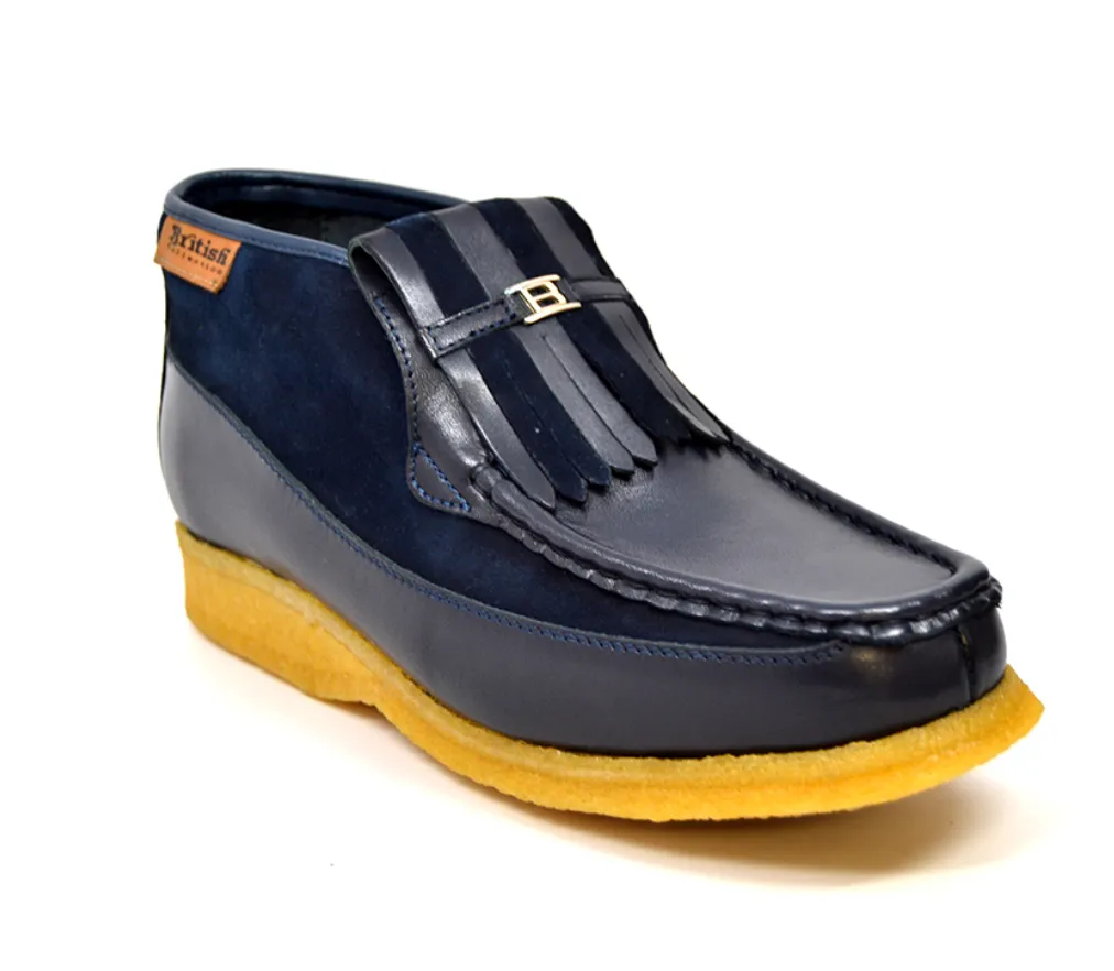 Apollo Leather & Suede - Handmade British Shoe with Crepe Sole