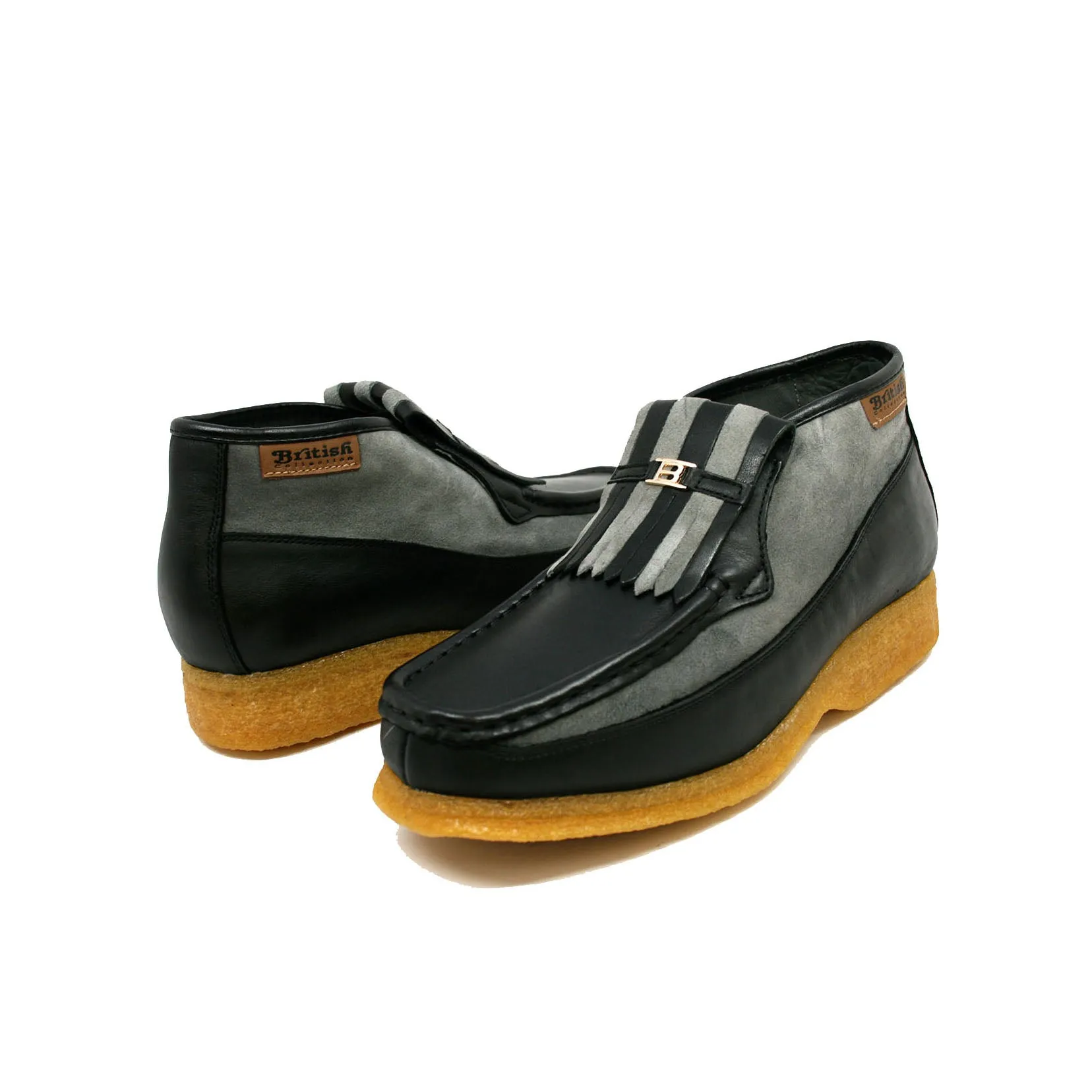 Apollo Leather & Suede - Handmade British Shoe with Crepe Sole