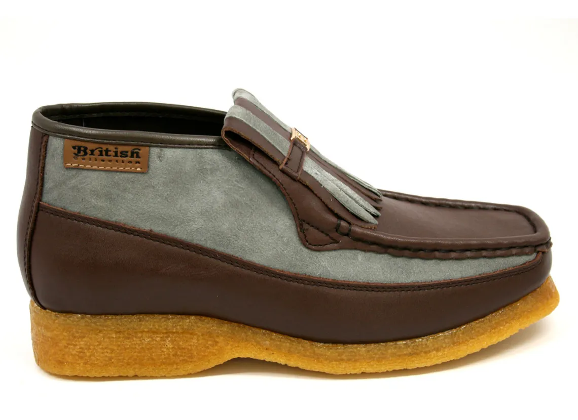 Apollo Leather & Suede - Handmade British Shoe with Crepe Sole