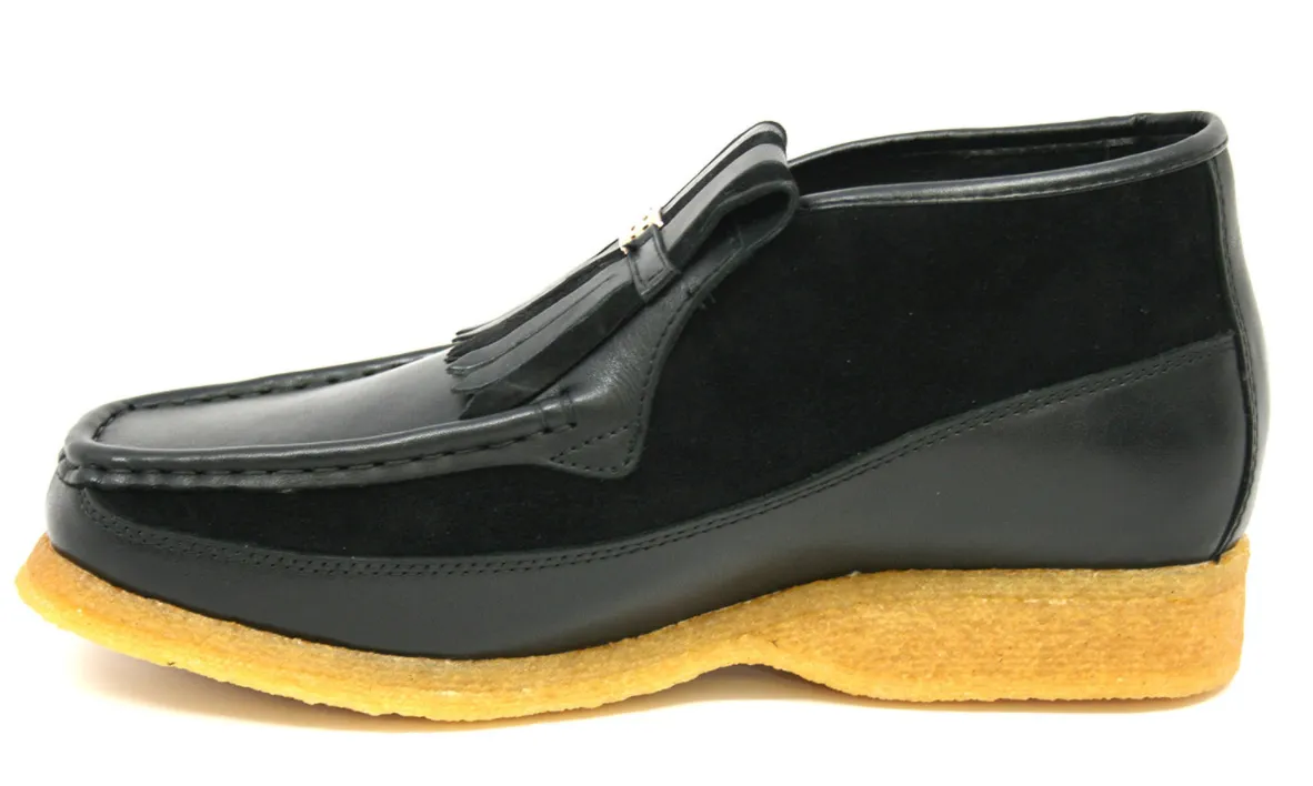 Apollo Leather & Suede - Handmade British Shoe with Crepe Sole