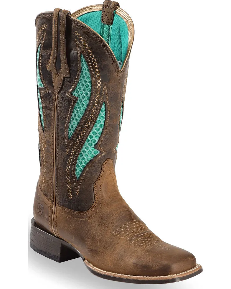 Ariat Women's VentTEK Ultra Quickdraw Square Toe Cowgirl Boots Style 10023146