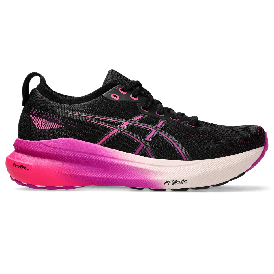 Asics Kayano 31 Women's Running Shoes Black/Bold Magenta AW24