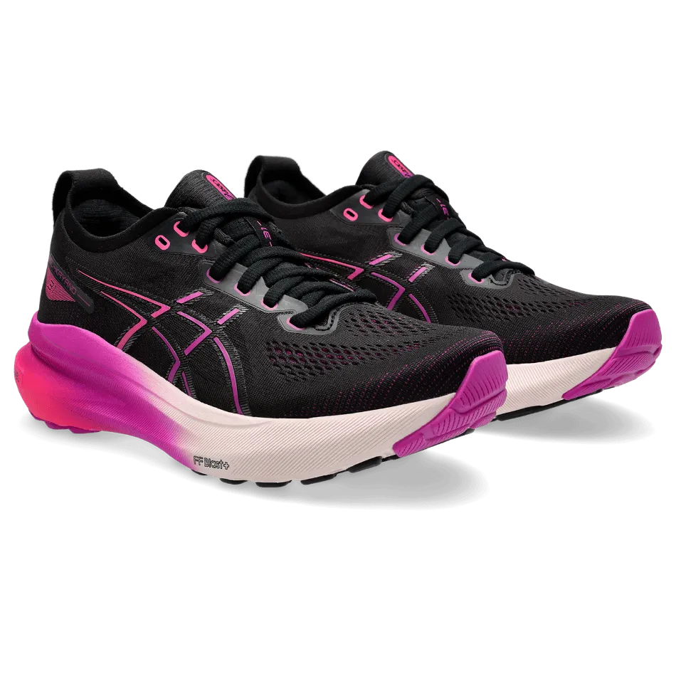 Asics Kayano 31 Women's Running Shoes Black/Bold Magenta AW24