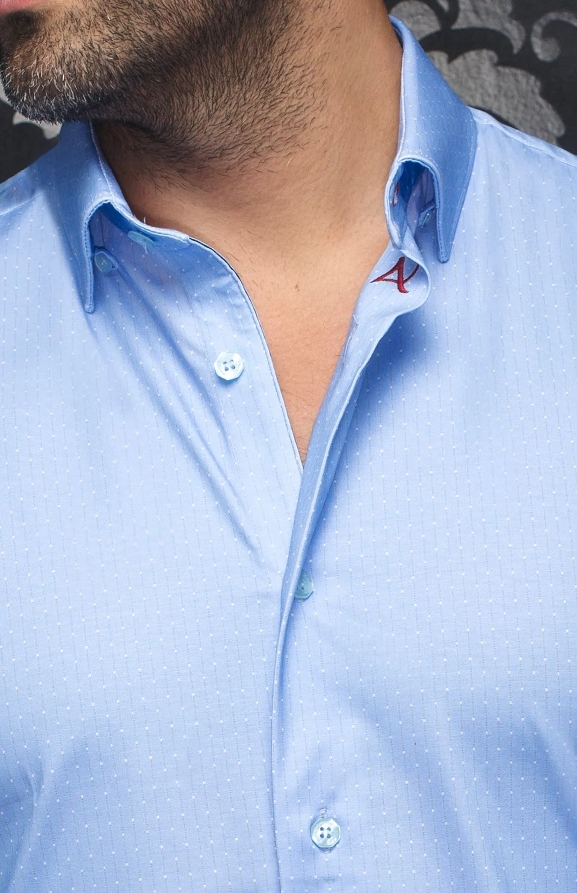 Au Noir Stretch Shirt | Alexander-NDL Light Blue