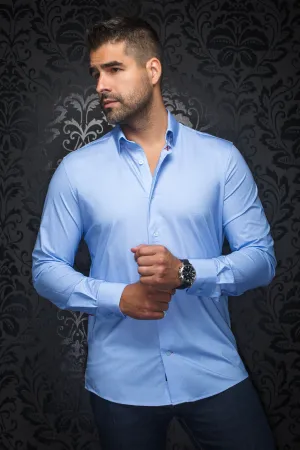 Au Noir Stretch Shirt | Alexander-NDL Light Blue