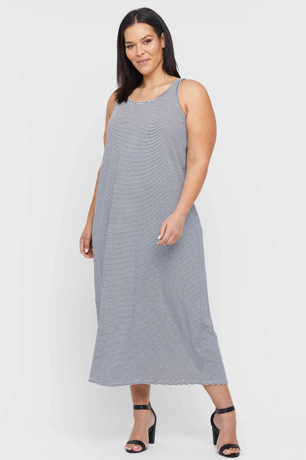 Bamboo Maxi Dress - Thin Stripe