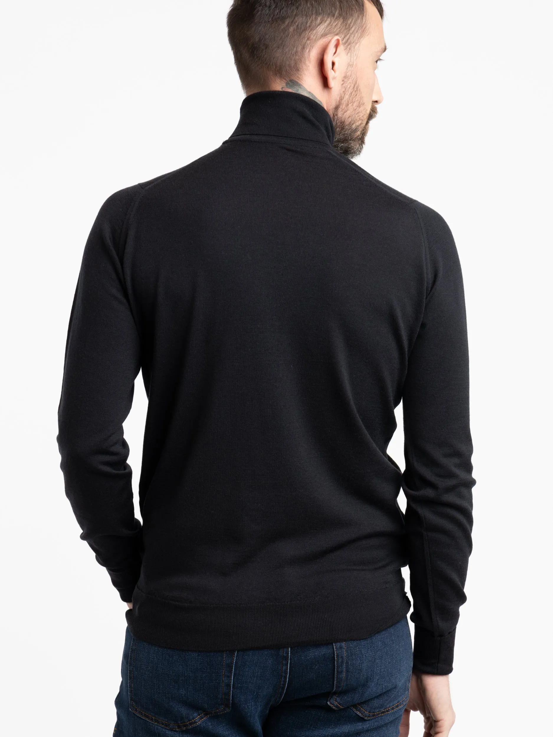 Black Richards Extra-Fine Merino Wool Sweater