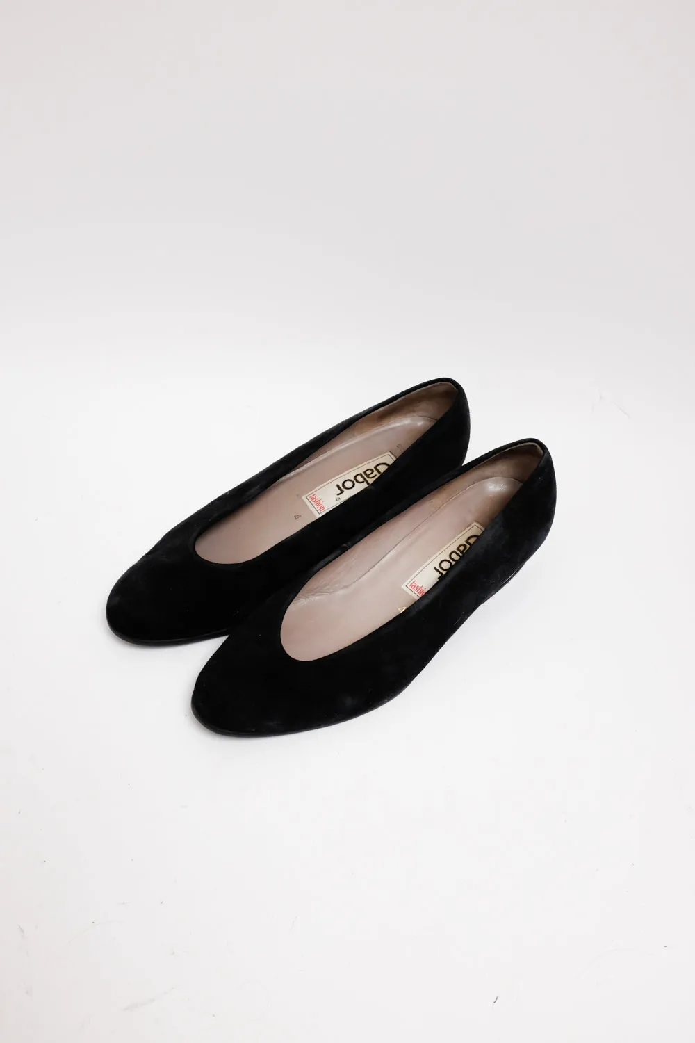 BLACK SUEDE LEATHER BALLERINAS 37