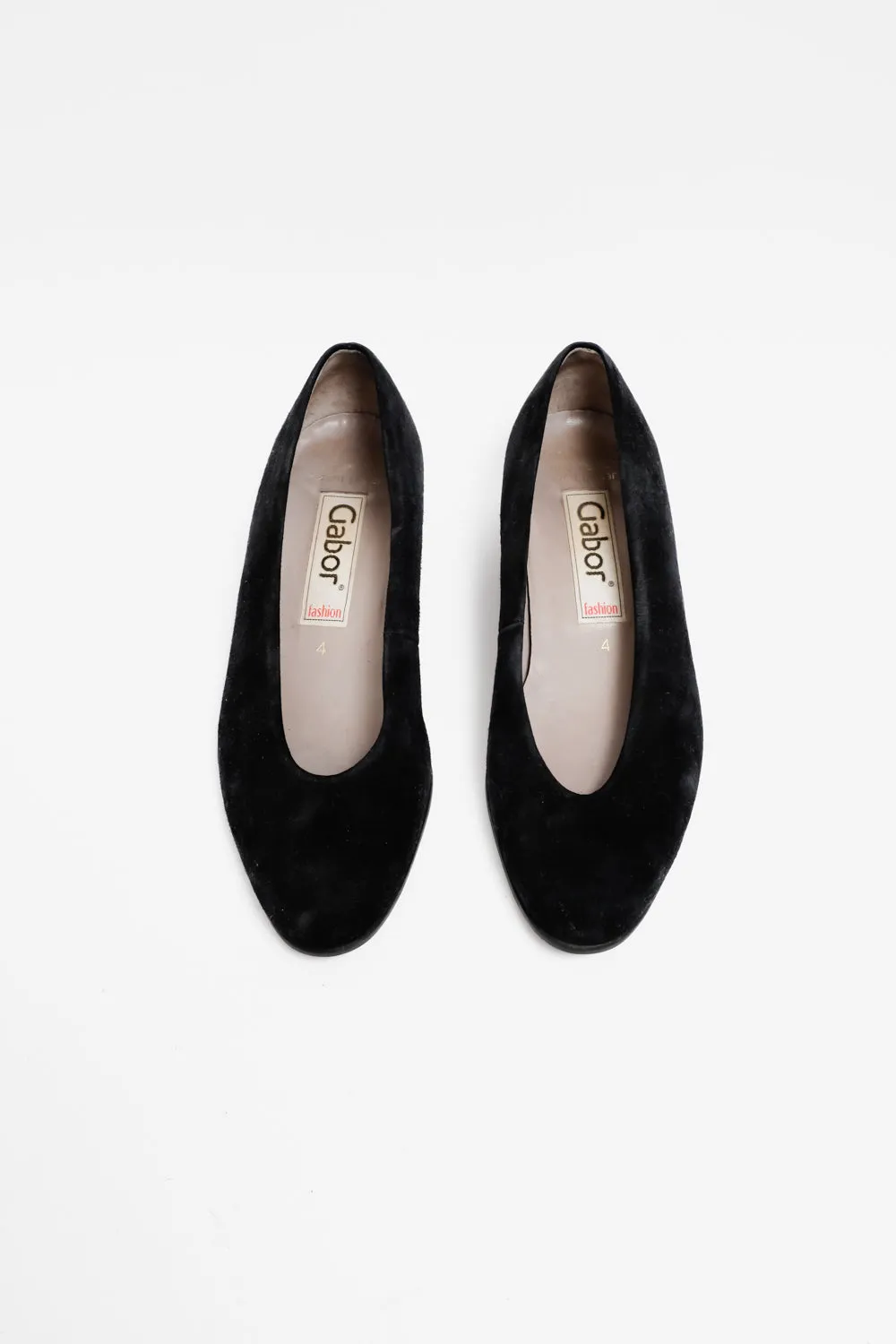 BLACK SUEDE LEATHER BALLERINAS 37