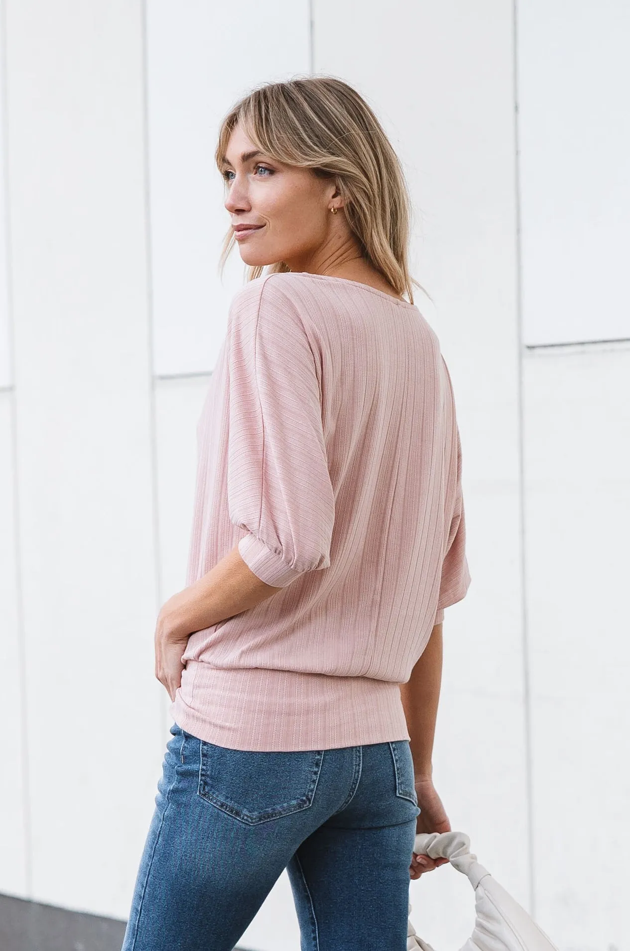 Blush Away Blouson Sleeve Top