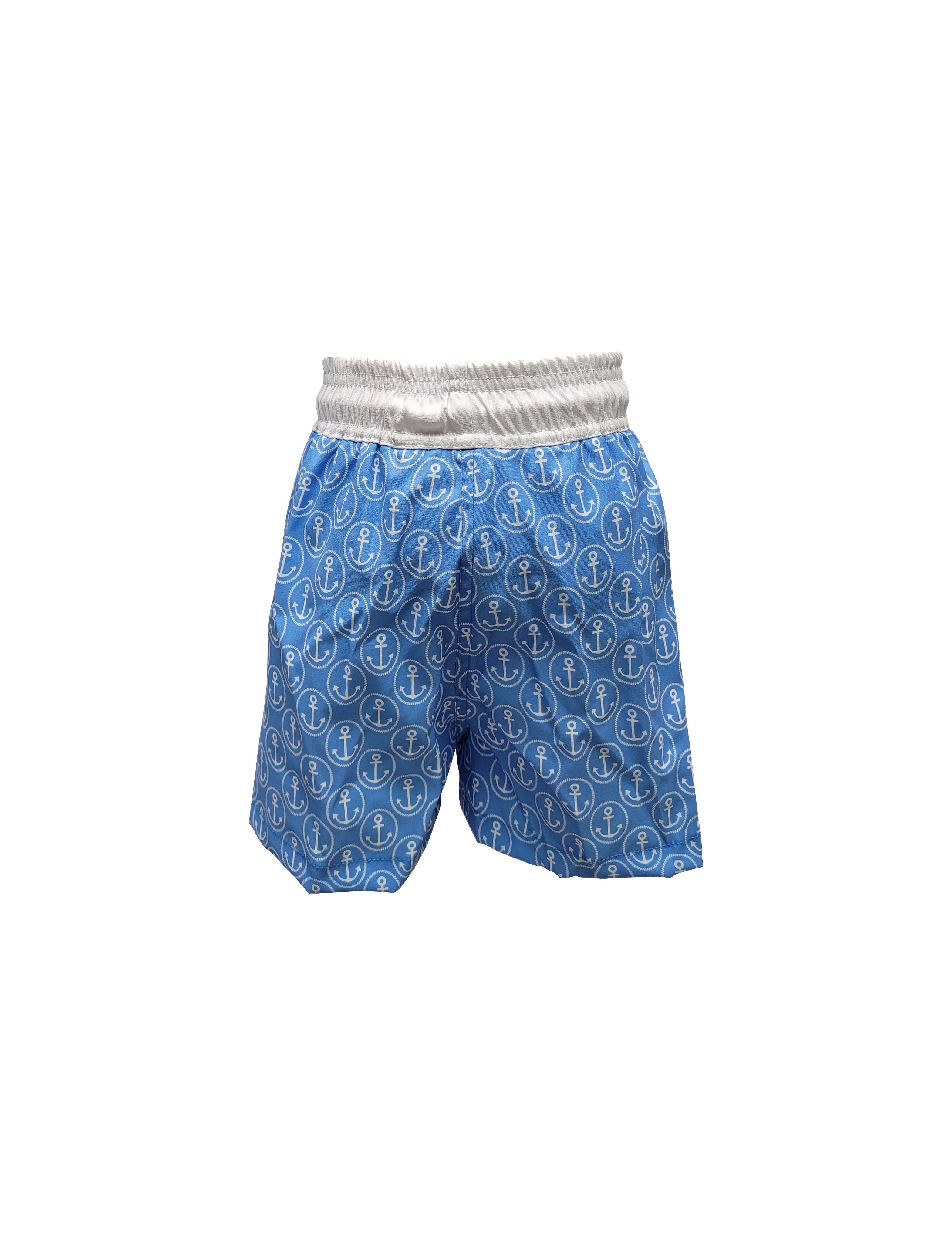 Boy's "Anchor Print" Swim Trunks