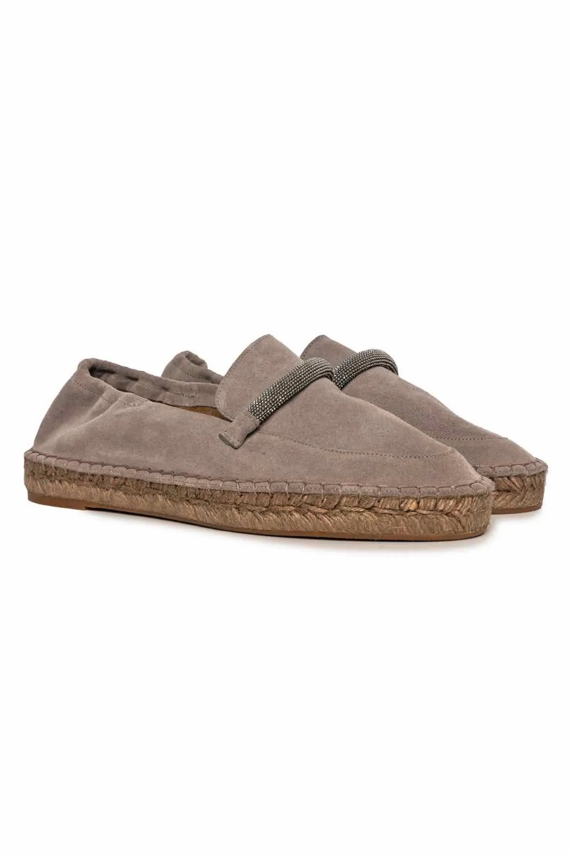 Brunello Cucinelli Size 37 Monili Leather Espadrilles