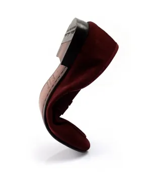 Burgundy Suede Penny Loafers - Ultra-Flex