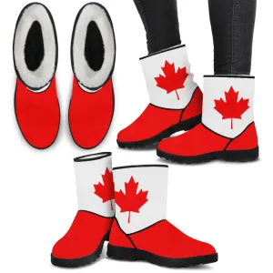 CANADA FLAG FUR BOOTS - FREE SHIPPING WORLDWIDE