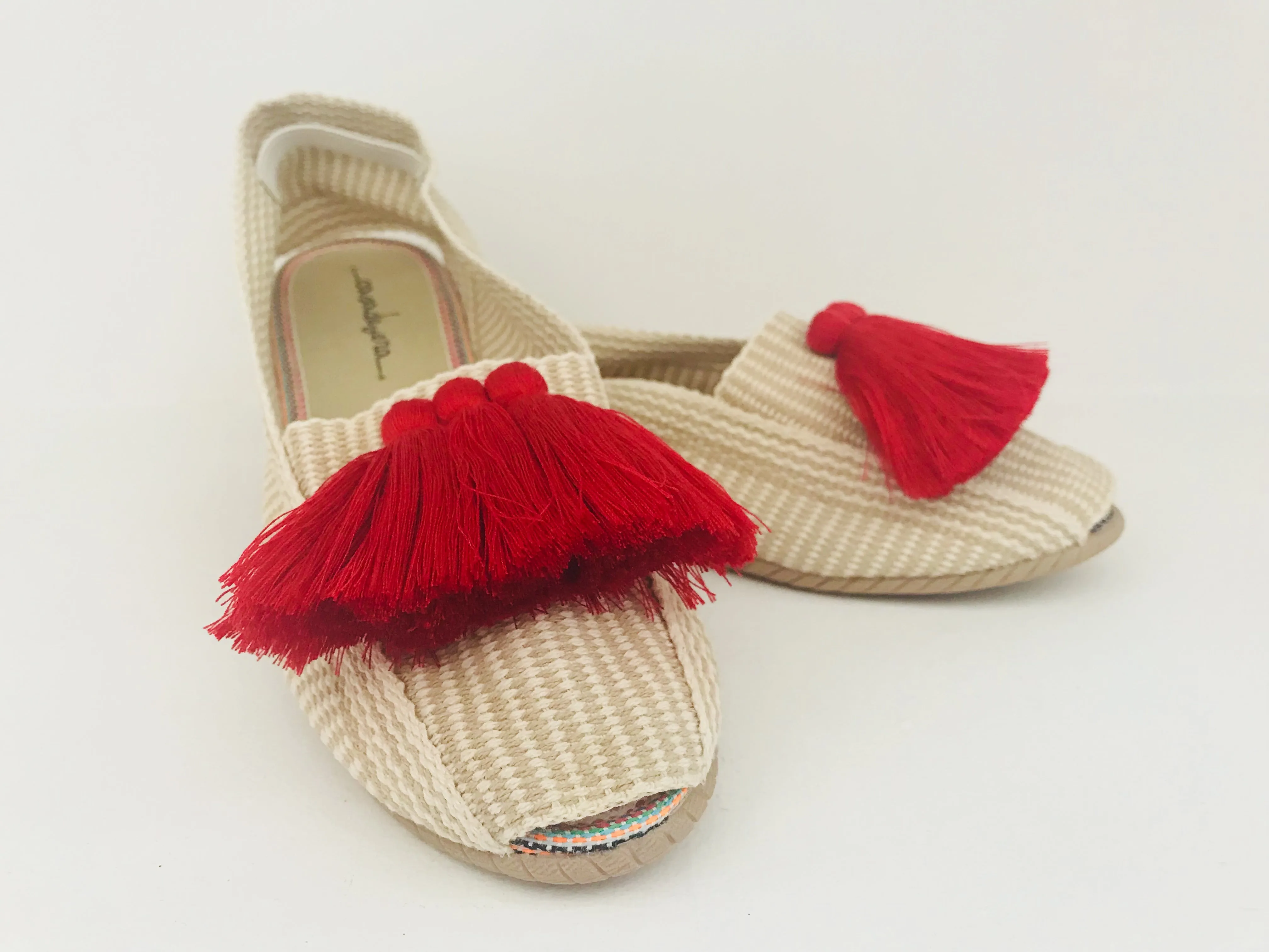 Casa de Vera Alaya Tassel Espadrillas in Red