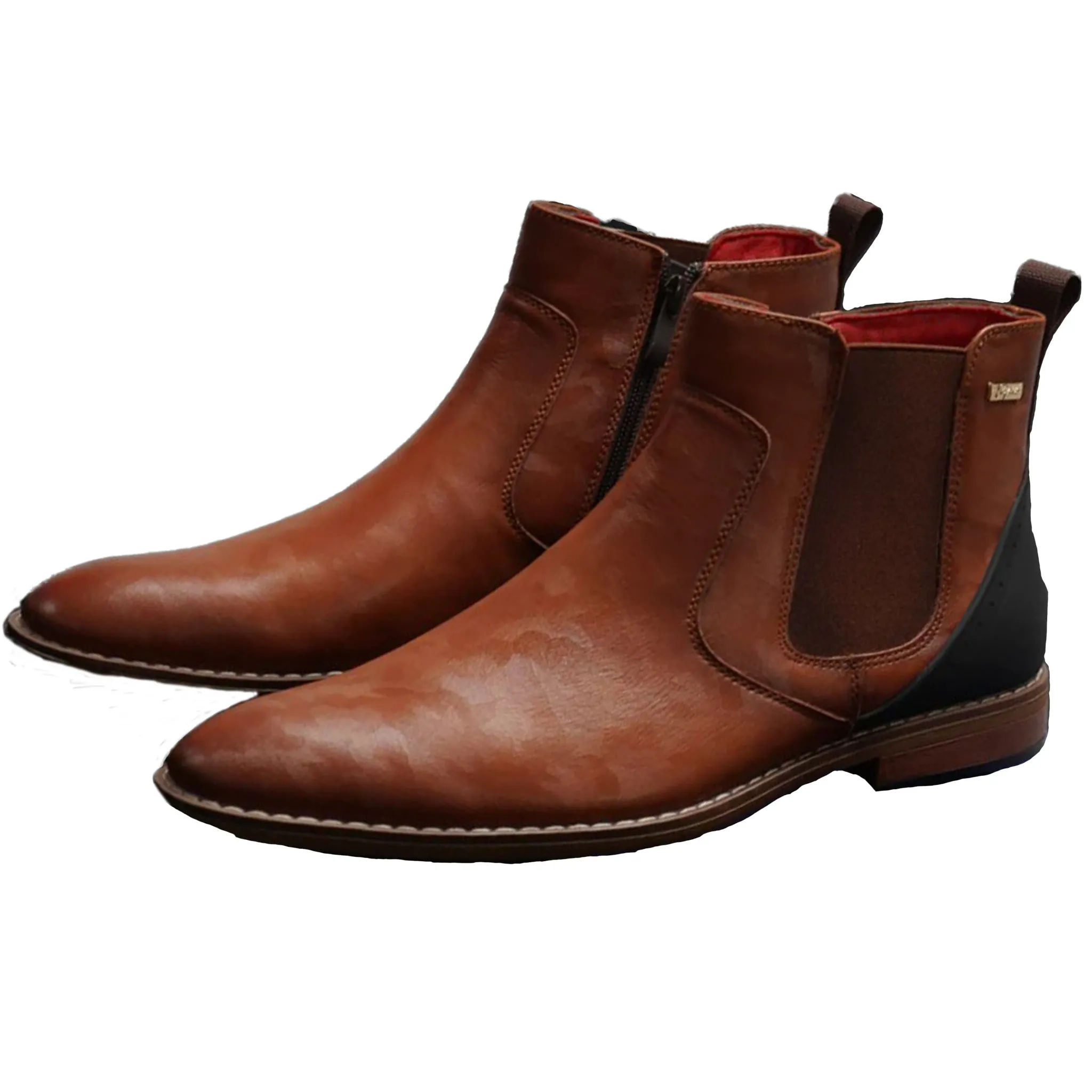 Cognac Leather Chelsea Boot