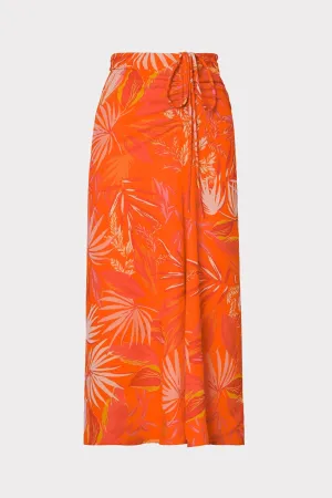 Diana Tropical Palm Ruched Skirt