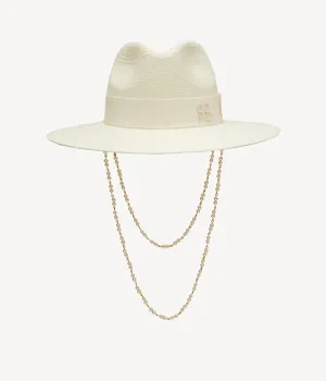 Double Chain Strap Fedora Hat