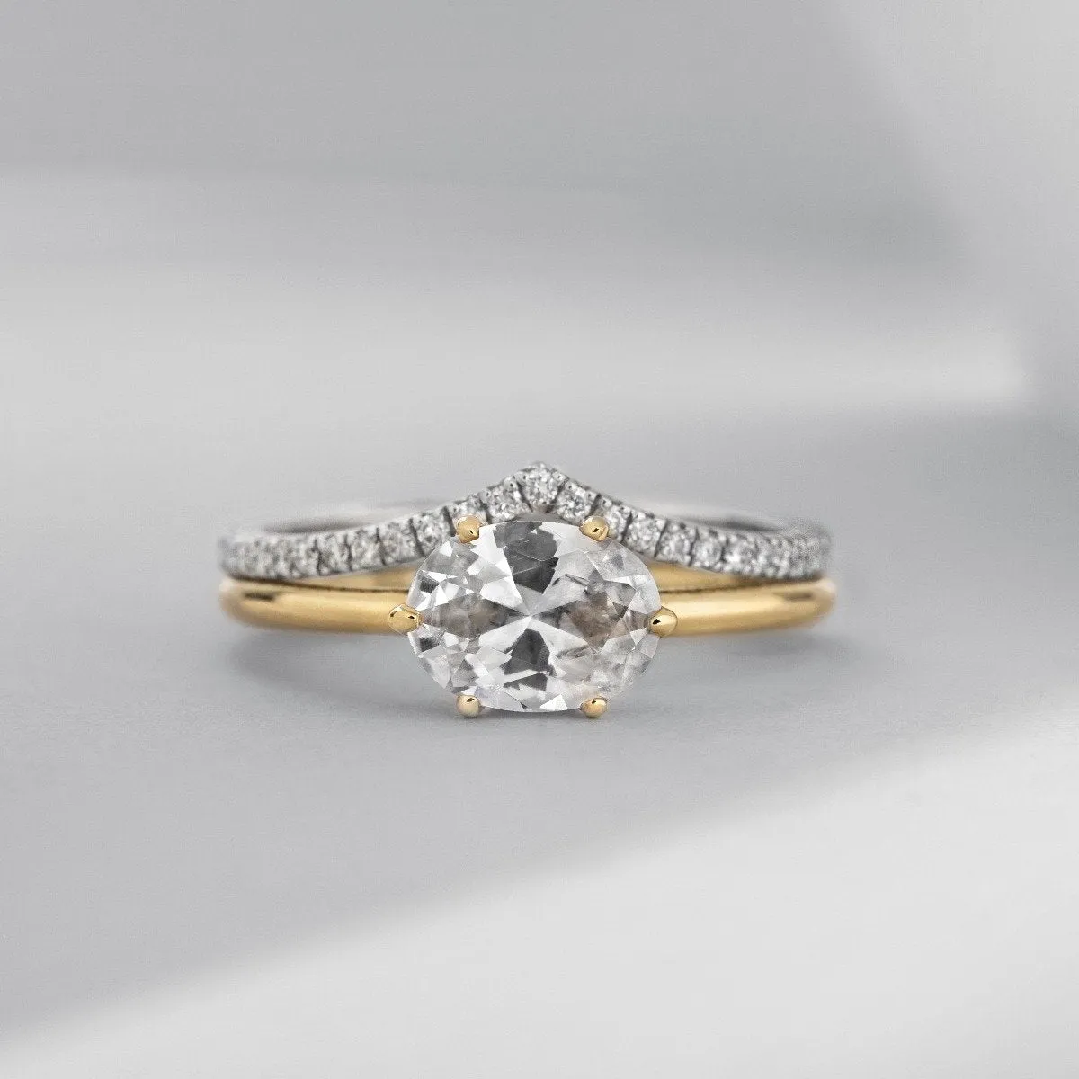 East-West Prong Set Engagement Ring Mount