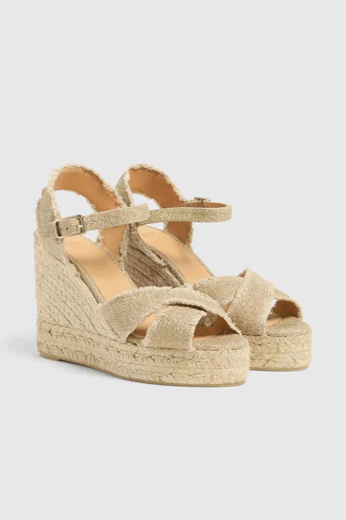 ESPADRILLES WEDGES "BROMELIA" LIGHT GOLD