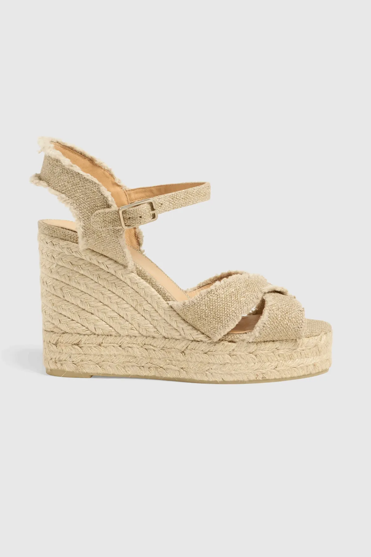 ESPADRILLES WEDGES "BROMELIA" LIGHT GOLD