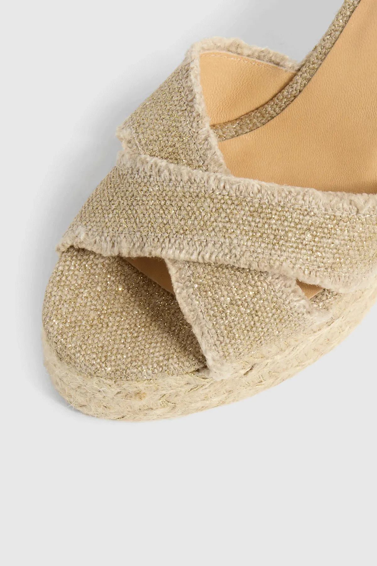 ESPADRILLES WEDGES "BROMELIA" LIGHT GOLD