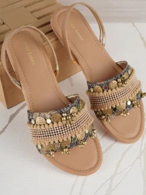 Ethnic Flats Embroidered