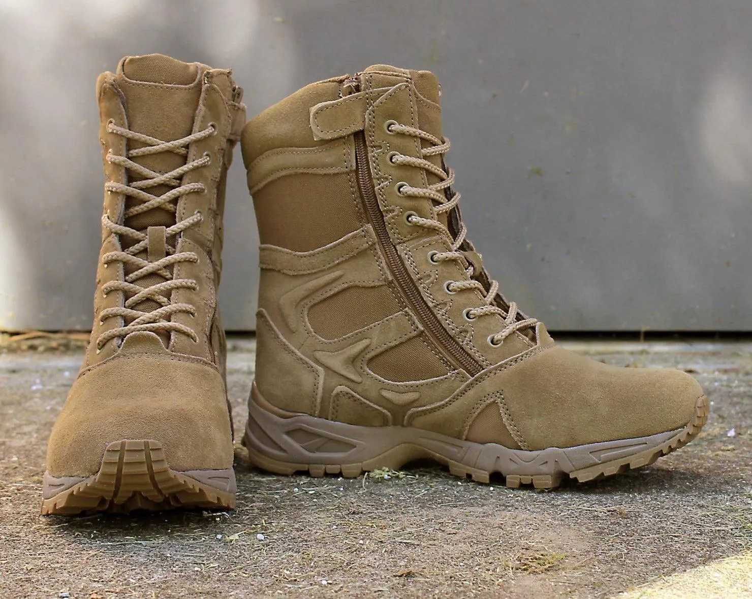 Forced Entry Deployment Boots With Side Zipper - 8 Inch