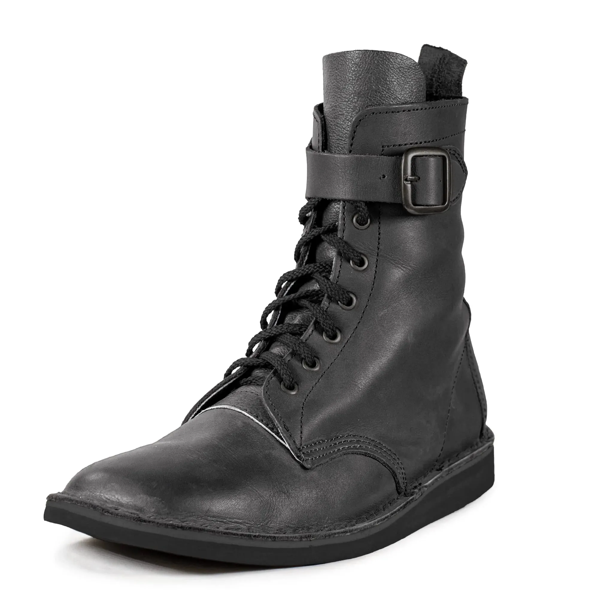 Half Combat Waxi Boot, Black