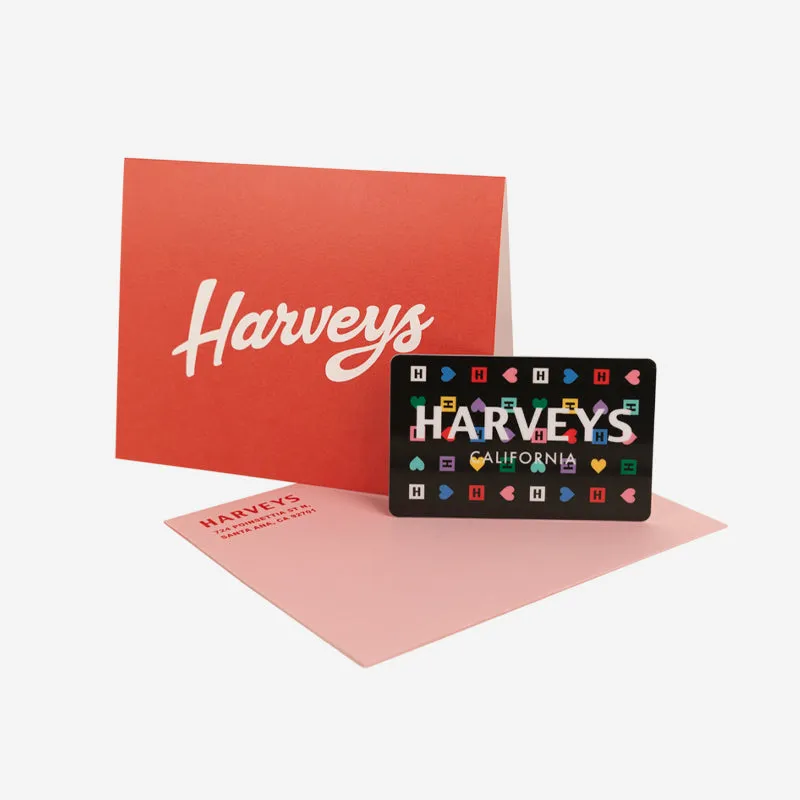 Harveys Monogram / Physical Gift Card (Card will be mailed)