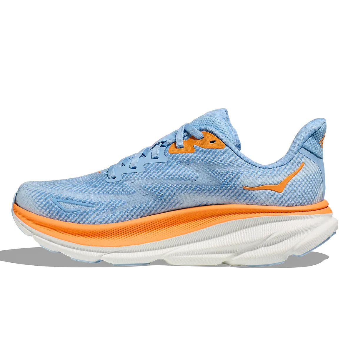 Hoka Clifton 9 Womens Running Shoes in Airy Blue and Ice Water