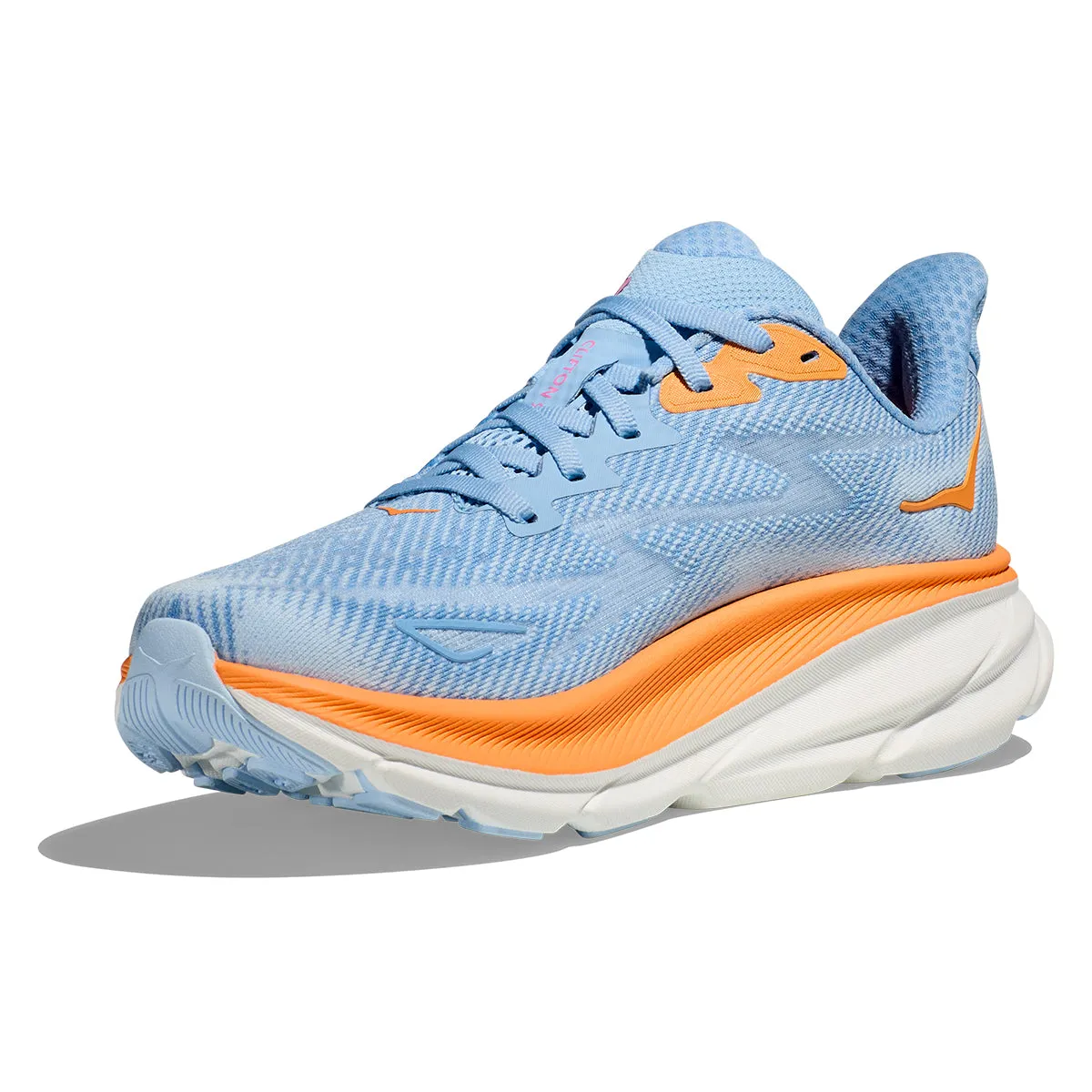 Hoka Clifton 9 Womens Running Shoes in Airy Blue and Ice Water