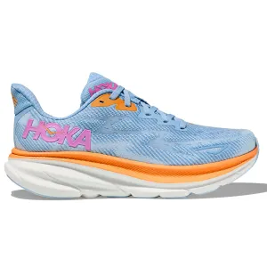 Hoka Clifton 9 Womens Running Shoes in Airy Blue and Ice Water