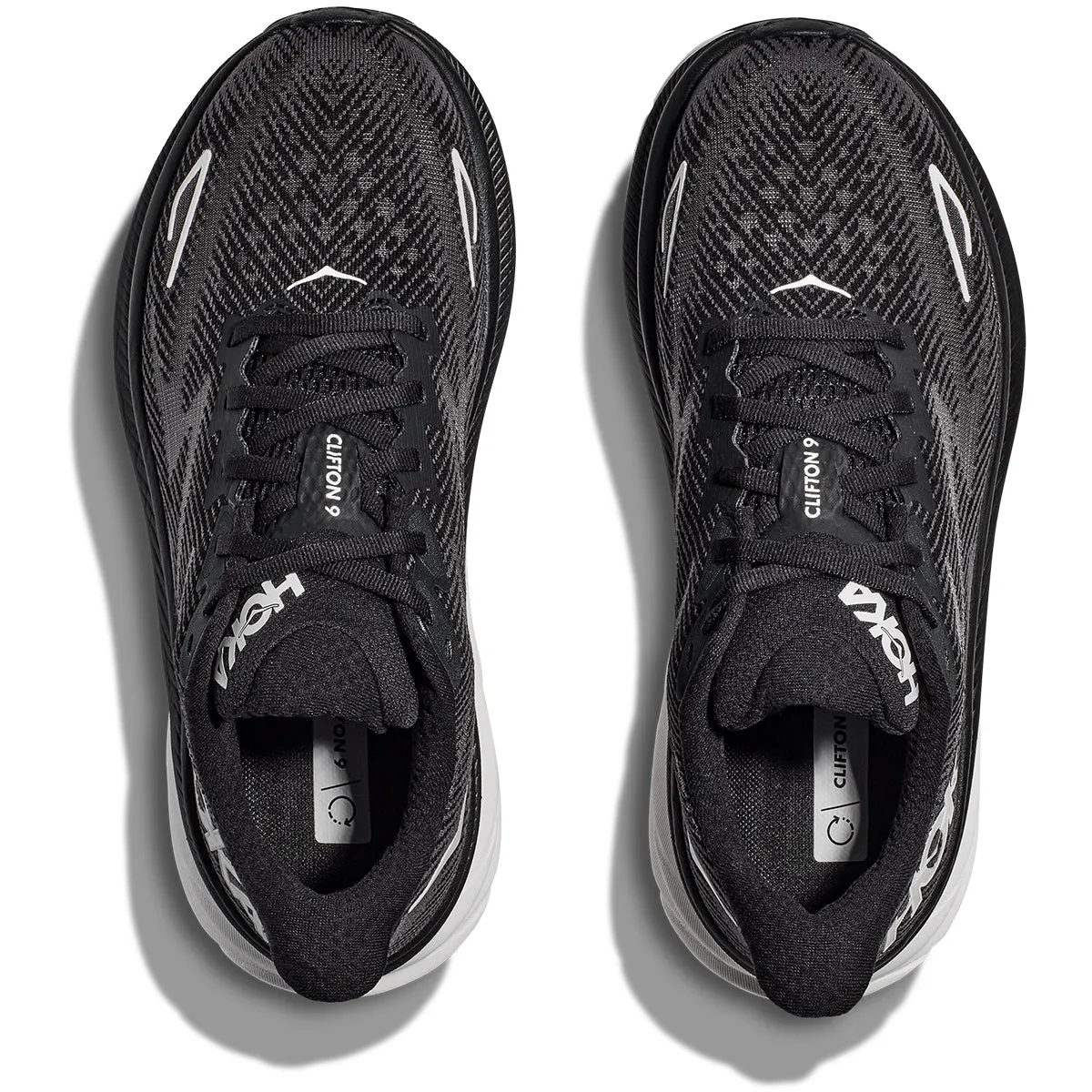 Hoka Clifton 9 Womens | Black / White