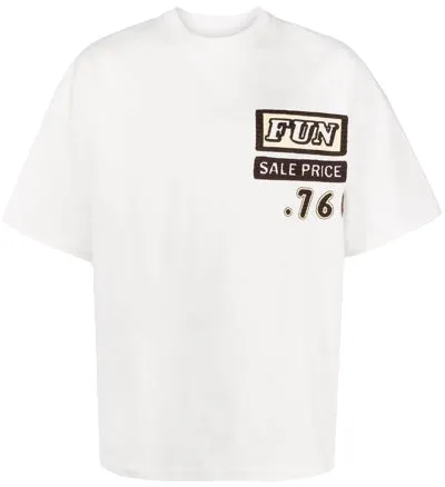 Jil Sander Embroidered Graphic Text T-Shirt White