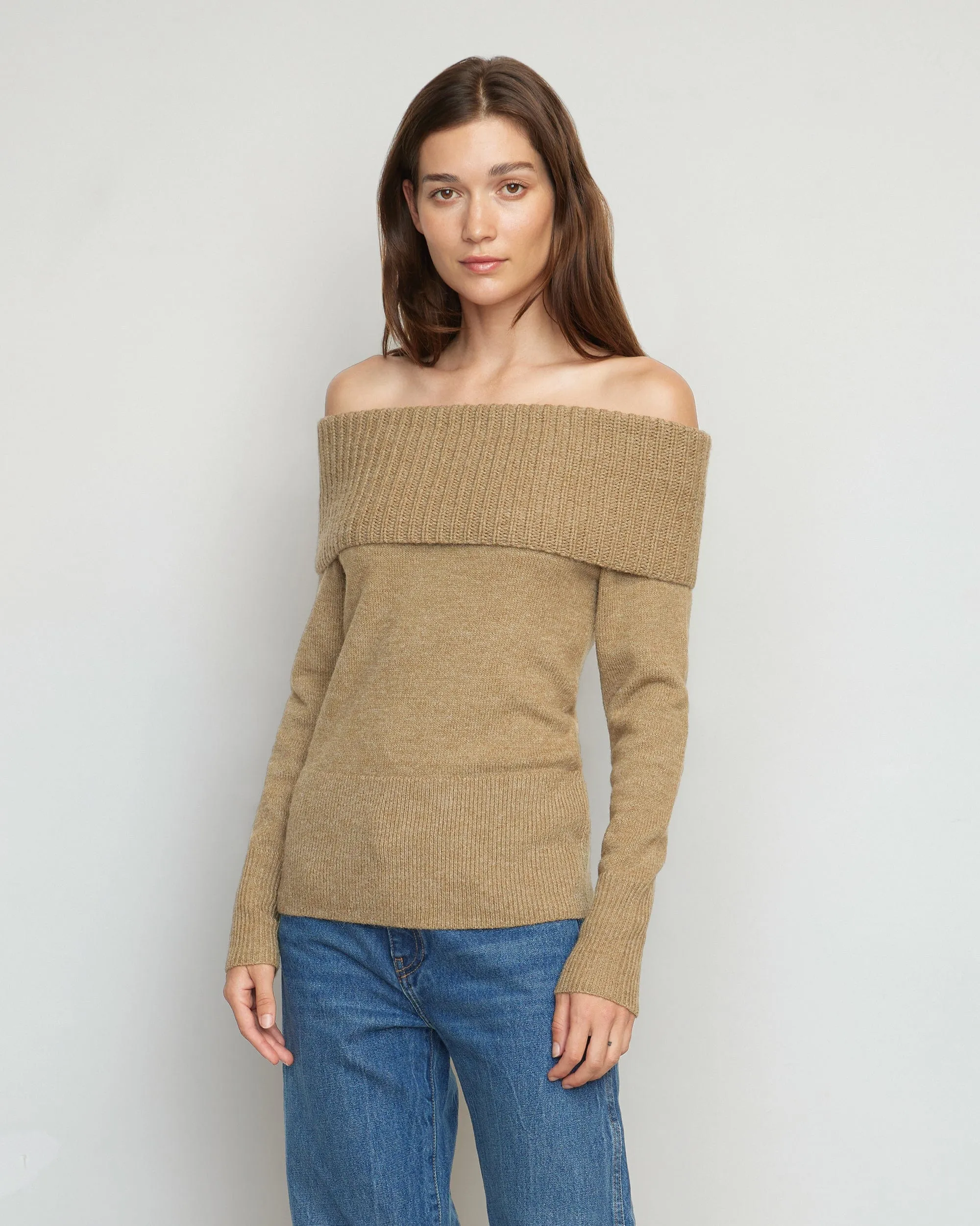 Kiana Ribbed Off-Shoulder Sweater