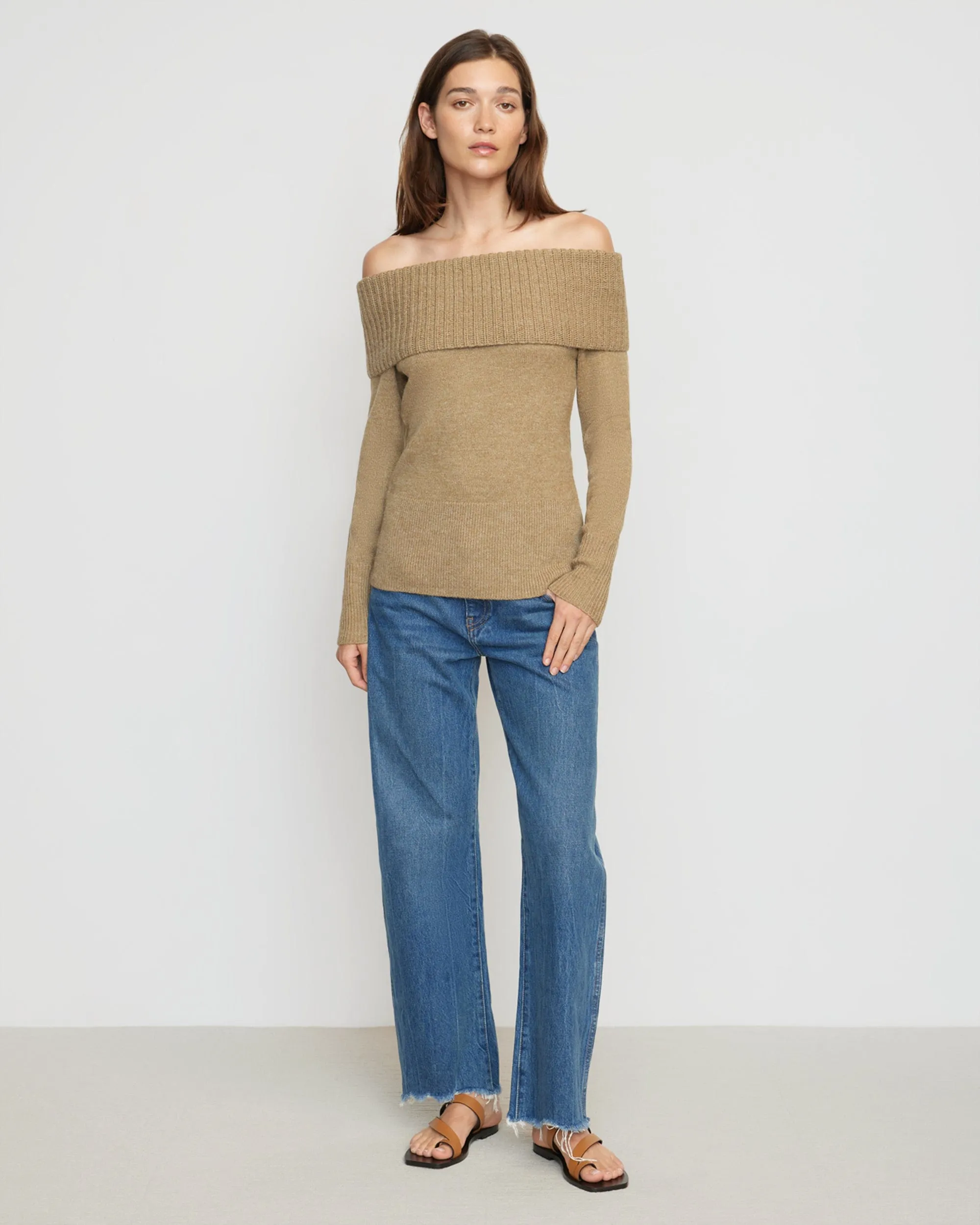 Kiana Ribbed Off-Shoulder Sweater