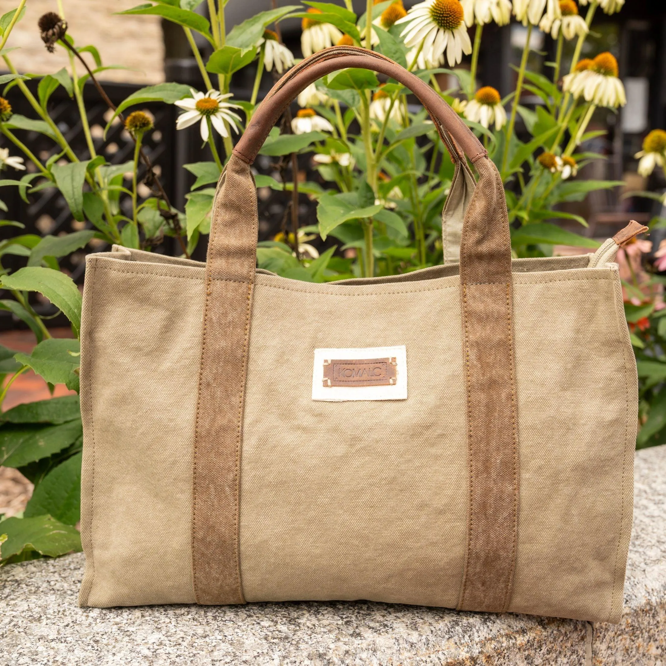 KomalC Tote Bag for men and women made with high-quality Jute - Stylish, Eco-friendly & spacious design for everyday use (Hellebore)