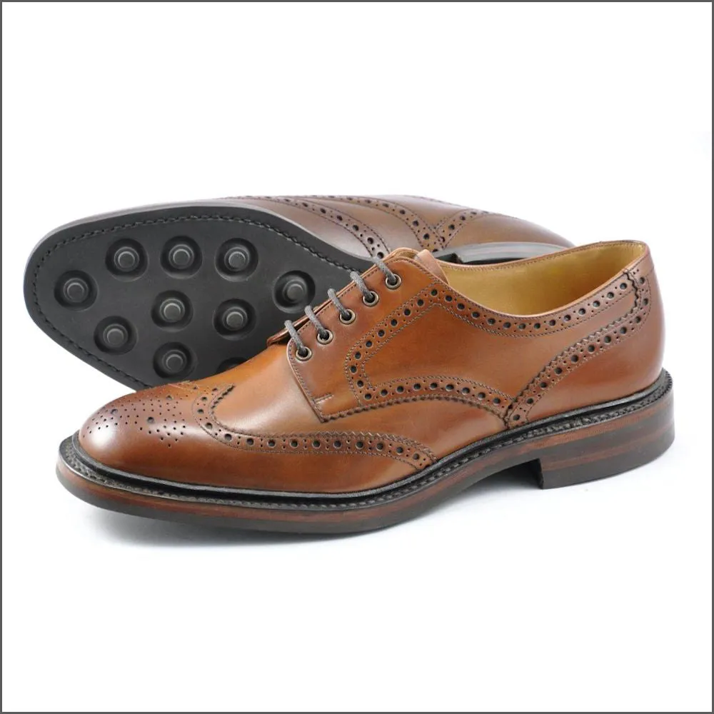 Loake Chester Mahogany Brogue Shoe Rubber Sole Size 11 Only*