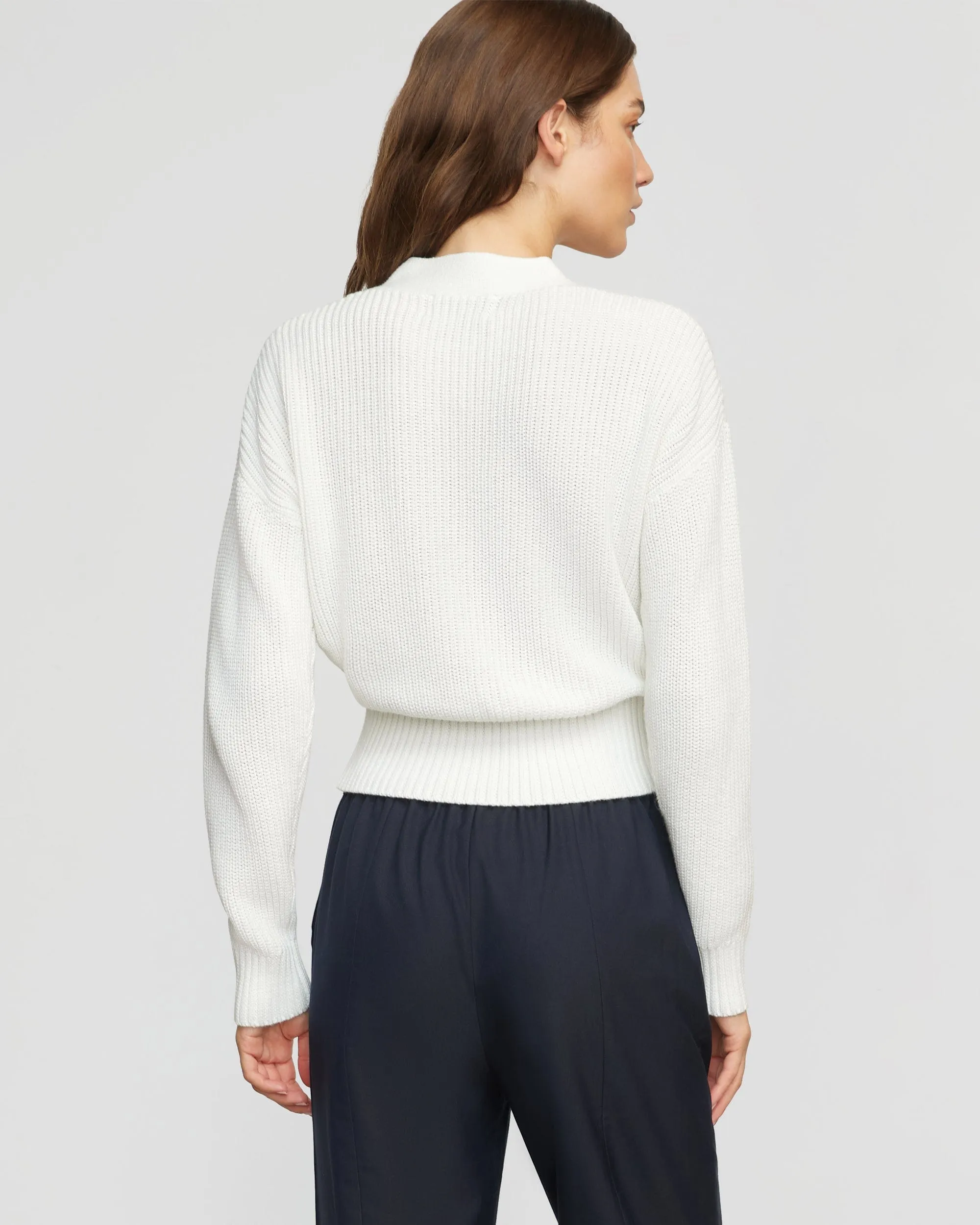 Maren Cropped V-Neck Sweater