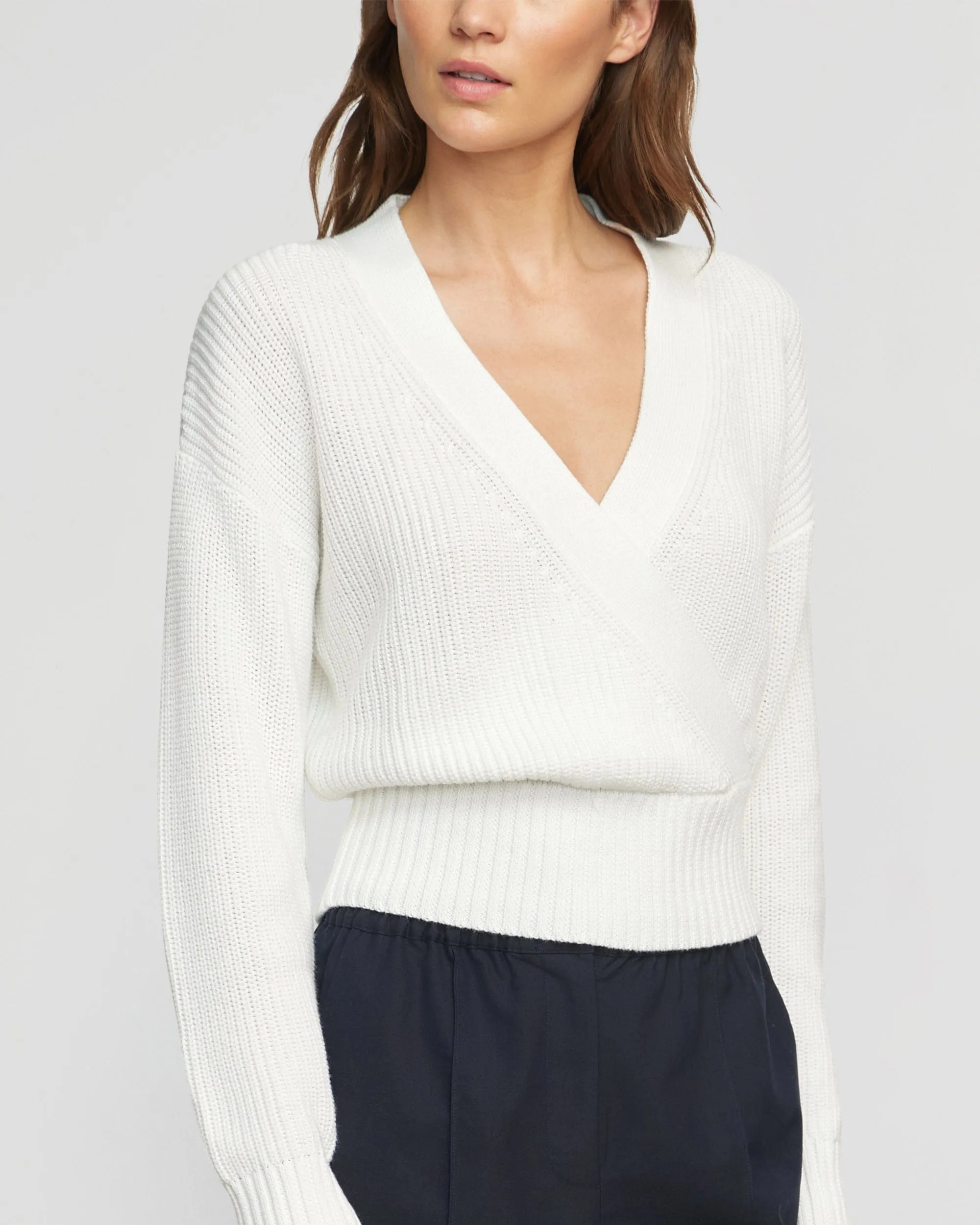 Maren Cropped V-Neck Sweater