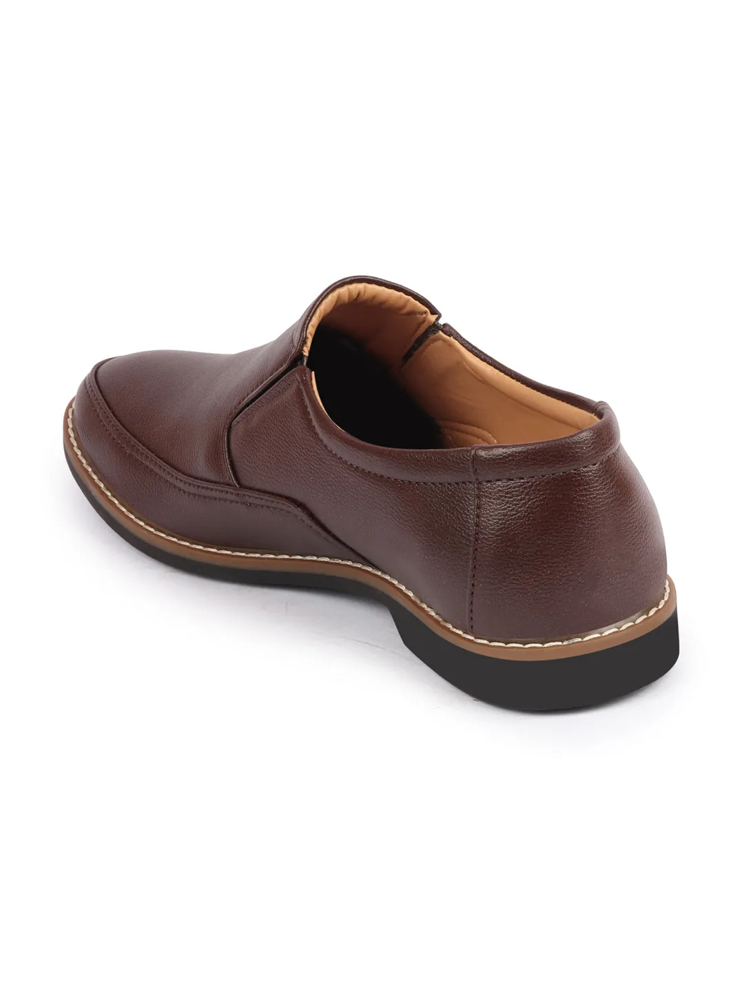 Men Brown Formal Superior Comfort Slip On Shoes