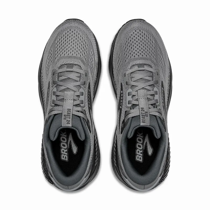 Mens Beast GTS 24 Running Shoes - Primer Grey/Ebony | High-Performance Stability Sneakers