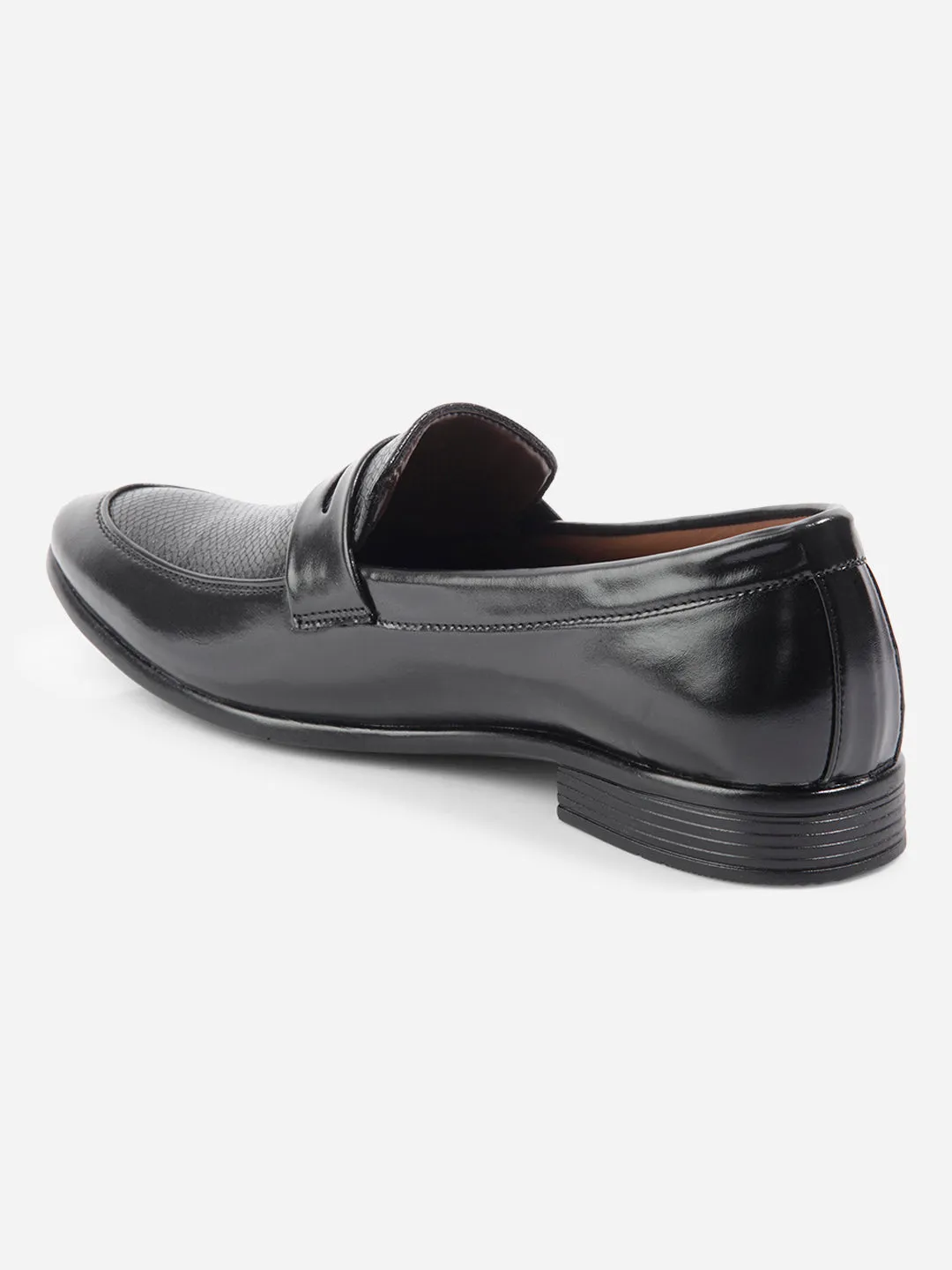 Men's Black Regular Toe Slip On Formal (IX1074)