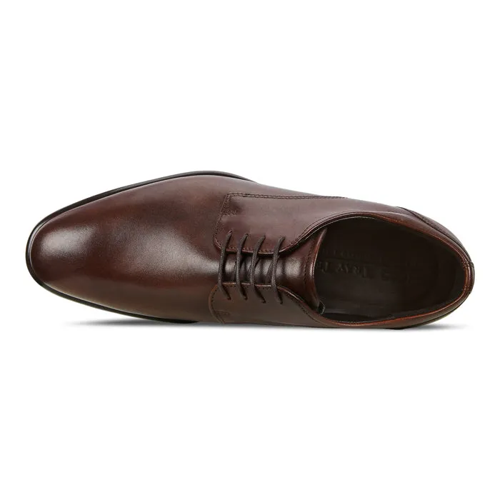 Mens Ecco City Tray Plain Toe Cognac