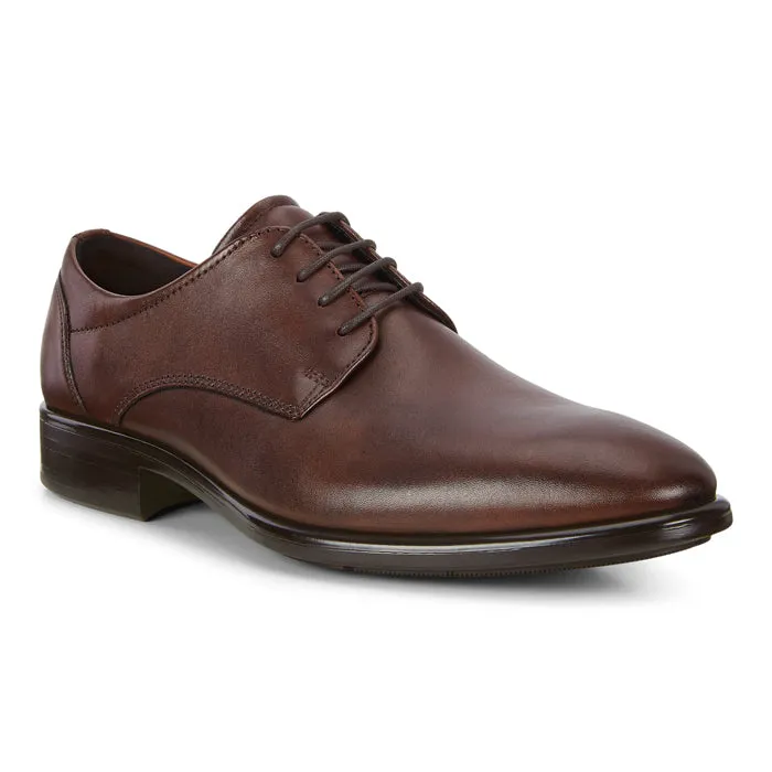 Mens Ecco City Tray Plain Toe Cognac