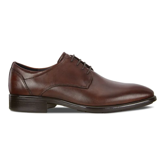 Mens Ecco City Tray Plain Toe Cognac